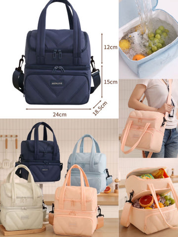 Double Decker Insulated Tiffin Bag