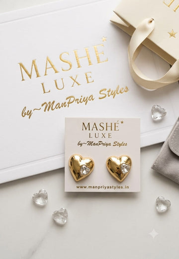 Beautiful and elegant heart earrings