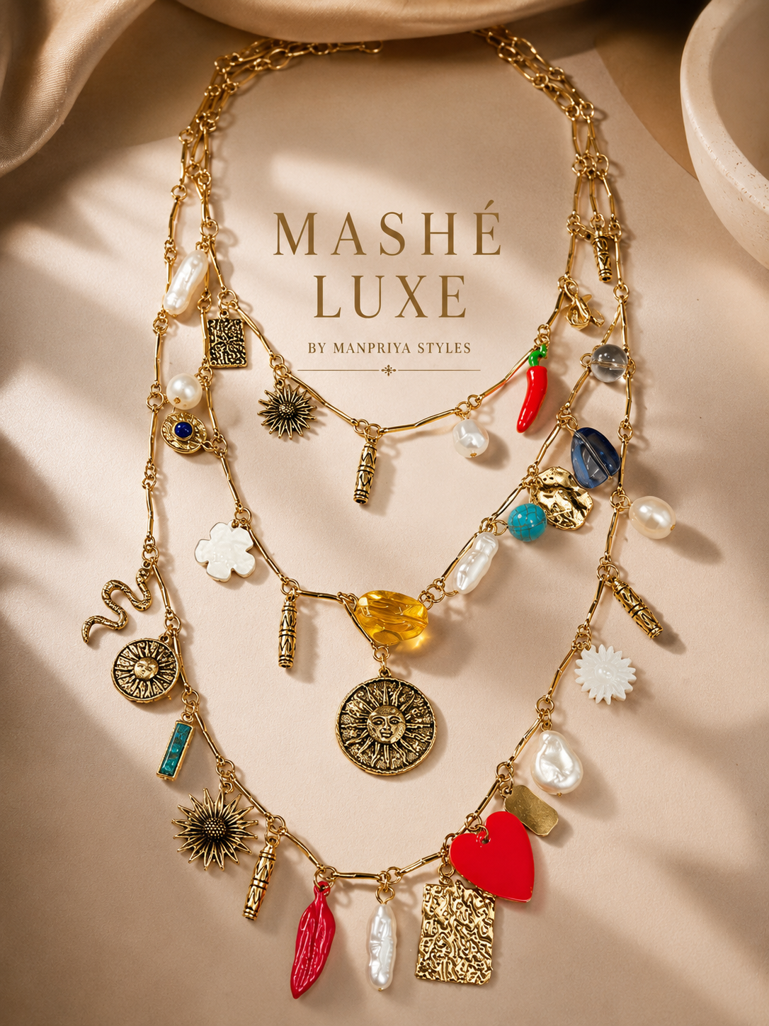 Boho Luxe 3 pcs Charm Necklace