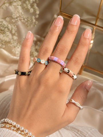 Pretty Meenakari Adjustable finger rings