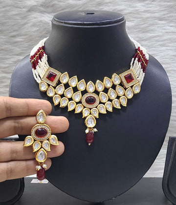 Royal Kundan Meenakari Necklace & Earrings Set