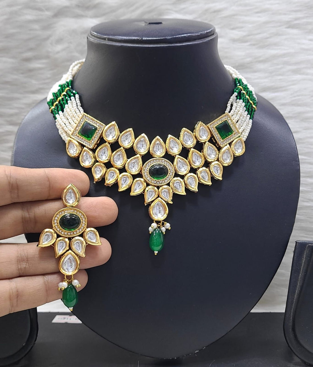 Royal Kundan Meenakari Necklace & Earrings Set