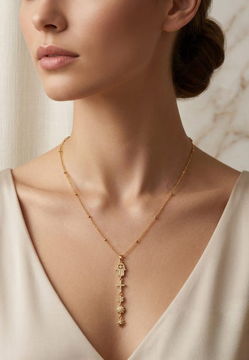Minimal Anti Tarnish Daily Wear evil eye Necklace