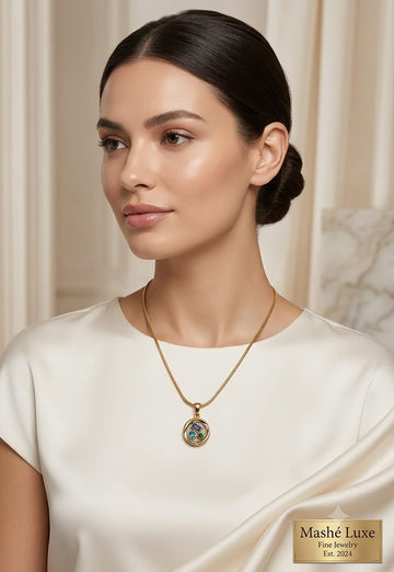 Minimal Anti Tarnish Daily Wear Multi Coloured Stone Necklace