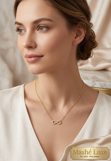 Minimal Anti Tarnish Daily Wear Infinity Necklace